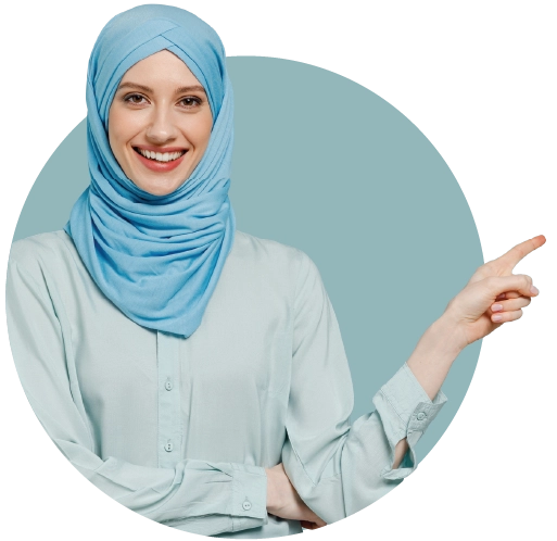 Salama Life Insurance in UAE, Hemaya Plus Family Plans, Tailored term assurance plan, image of confident Arab lady wearning Hijab