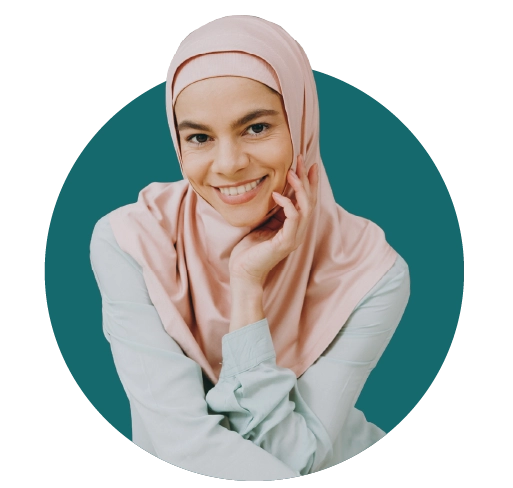Salama Personal Savings and Investments plans in UAE, Idikhar Plus, Regular contribution Savings and investments plan with bonuses from day 1, image of lafy with pink Hijab